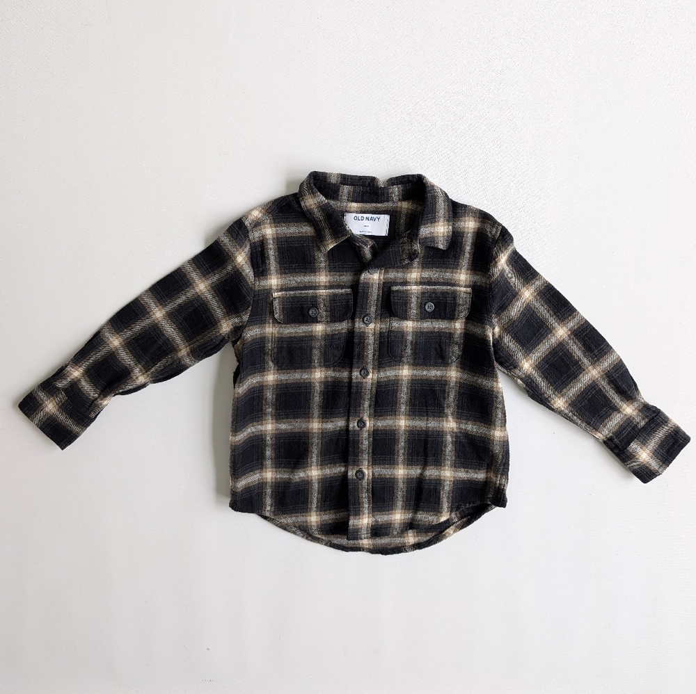 Old Navy Plaid Flannel Button Down Shirt XS